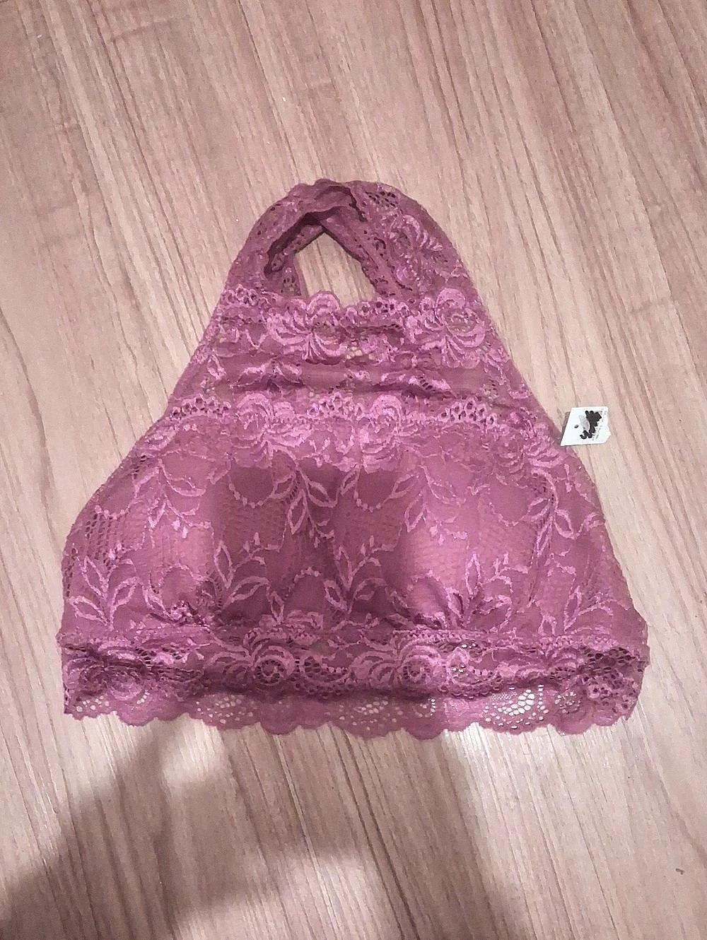 True Halter Bralette Floral Pink
